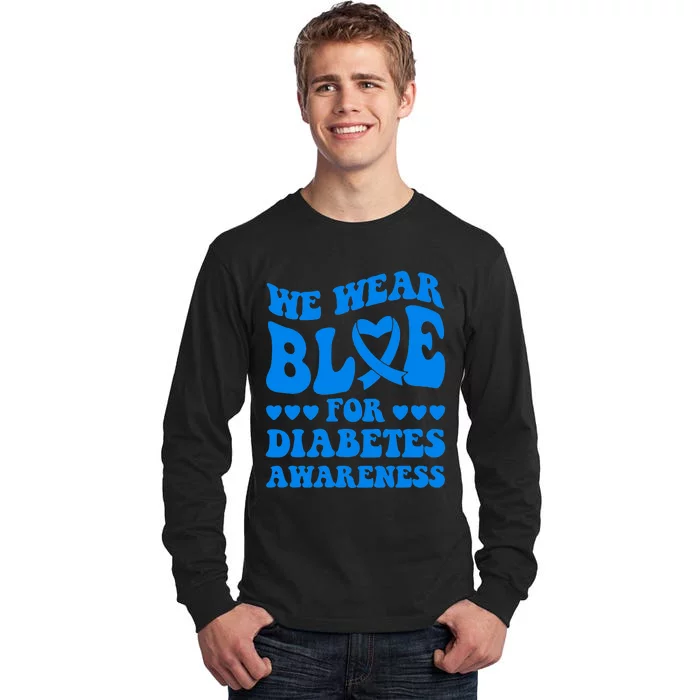 In November We Wear Blue Rainbow Diabetes Awareness Month Tall Long Sleeve T-Shirt