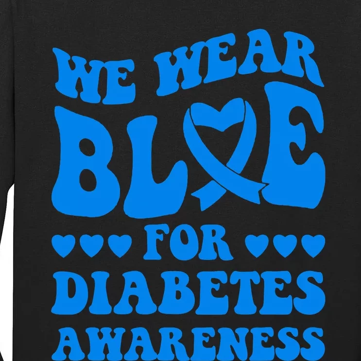 In November We Wear Blue Rainbow Diabetes Awareness Month Tall Long Sleeve T-Shirt