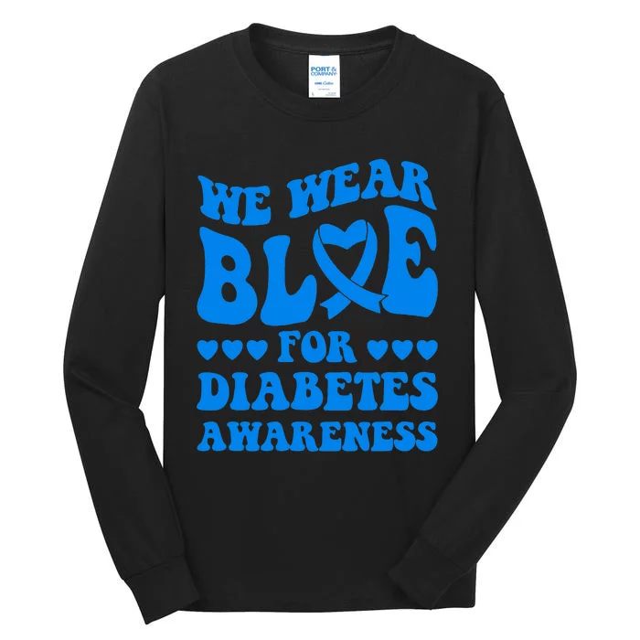 In November We Wear Blue Rainbow Diabetes Awareness Month Tall Long Sleeve T-Shirt