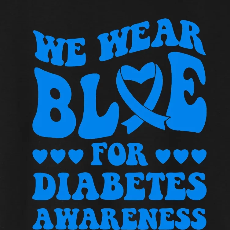 In November We Wear Blue Rainbow Diabetes Awareness Month Women's Crop Top Tee