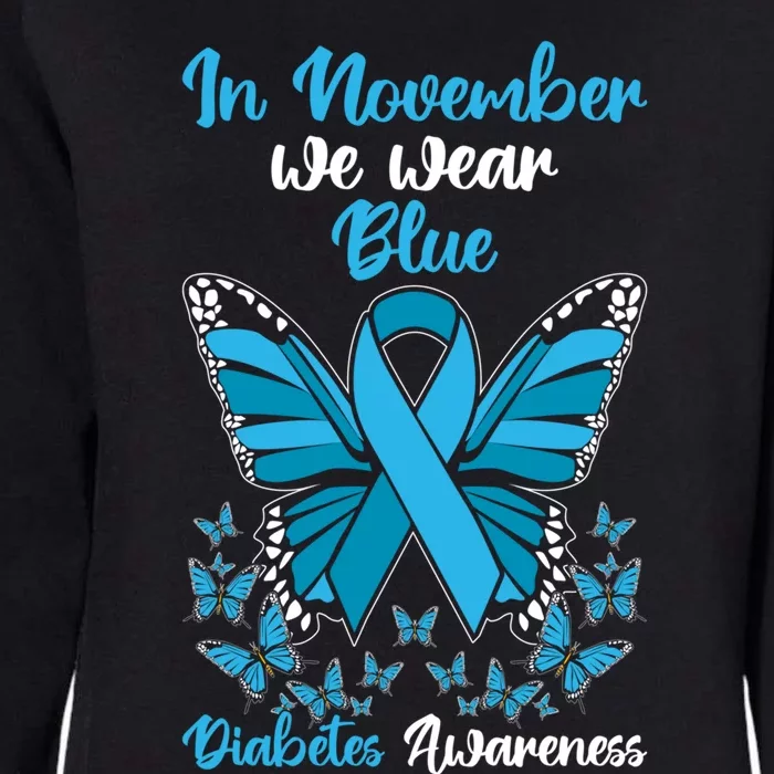 In November We Wear Blue Diabetes Awareness Gift Womens California Wash Sweatshirt