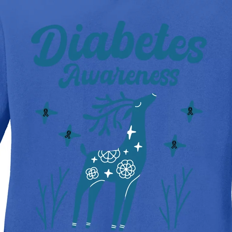 In November We Wear Blue Diabetes Awareness Meaningful Gift Ladies Long Sleeve Shirt