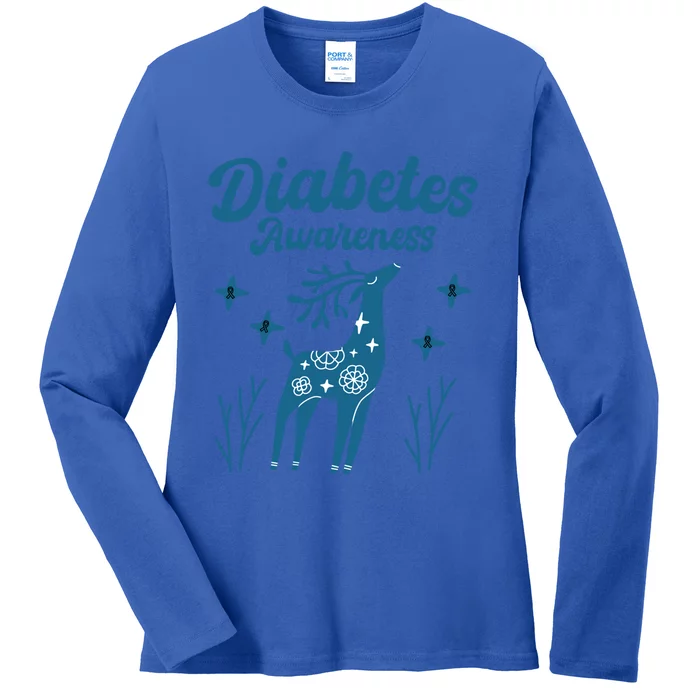 In November We Wear Blue Diabetes Awareness Meaningful Gift Ladies Long Sleeve Shirt