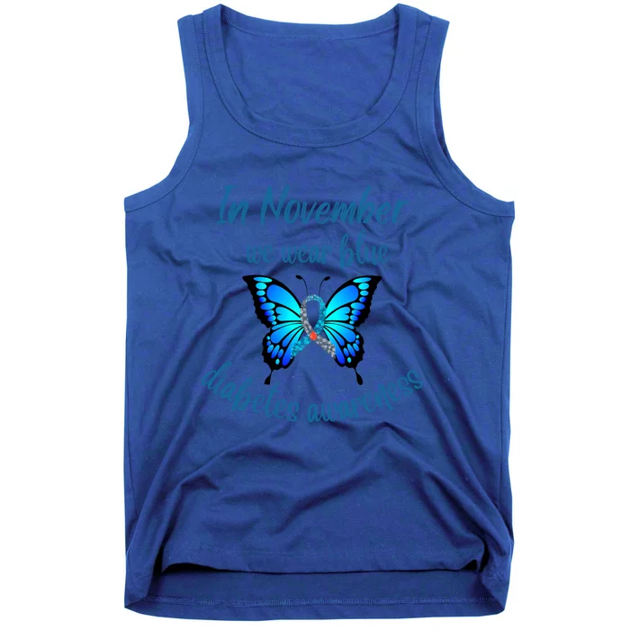 In November We Wear Blue Diabetes Awareness Gift Tank Top