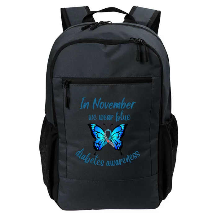 In November We Wear Blue Diabetes Awareness Gift Daily Commute Backpack