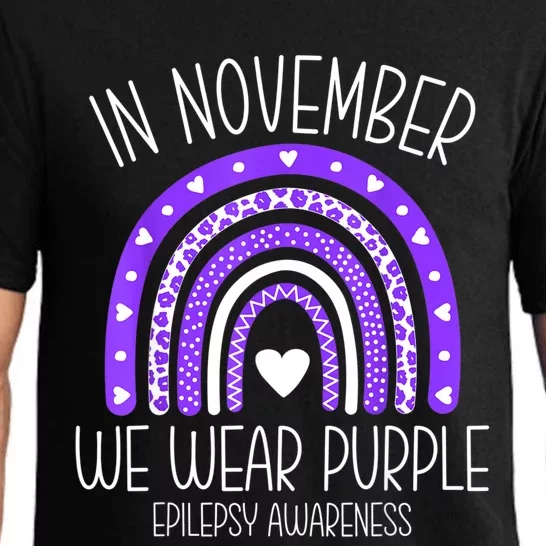 In November We Wear Purple Rainbow Epilepsy Awareness Month Pajama Set