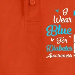 In November We Wear Blue Ribbon Diabetes Awareness Month Dry Zone Grid Performance Polo