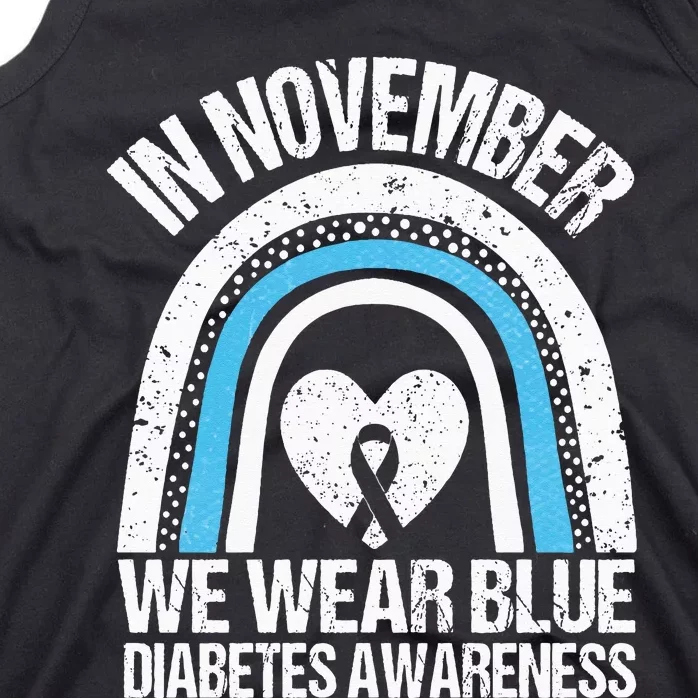 In November We Wear Blue Ribbon Diabetes Awareness Tank Top