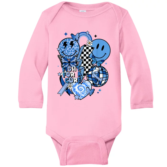 In November We Wear Blue T1d Type 1 Diabetes Awareness Gifts Baby Long Sleeve Bodysuit