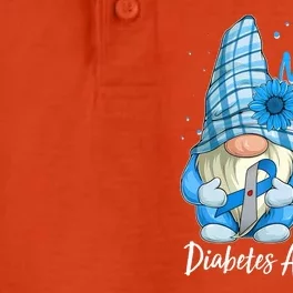 In November We Wear Blue Diabetes Awareness Blue Gnome Dry Zone Grid Performance Polo