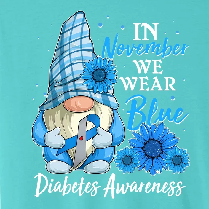 In November We Wear Blue Diabetes Awareness Blue Gnome ChromaSoft Performance T-Shirt