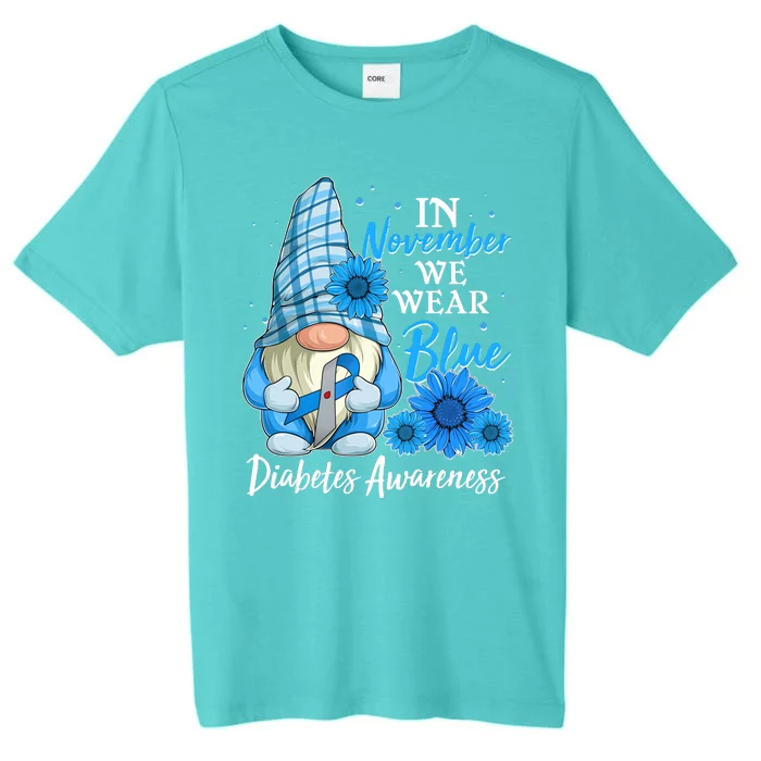 In November We Wear Blue Diabetes Awareness Blue Gnome ChromaSoft Performance T-Shirt