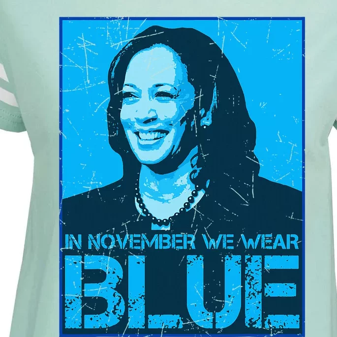 In November We Wear Blue Kamala Harris 2024 Enza Ladies Jersey Football T-Shirt