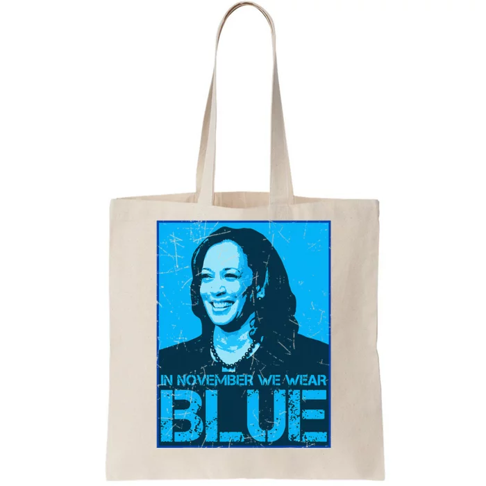 In November We Wear Blue Kamala Harris 2024 Tote Bag