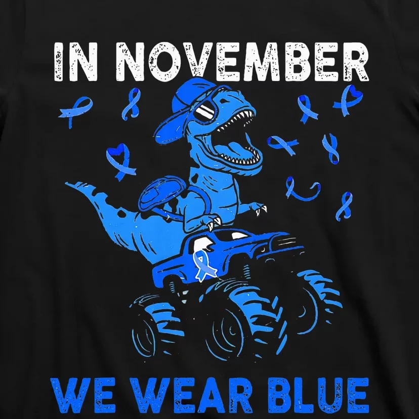 In November We Wear Blue Ribbon Diabetes Awareness T-Shirt