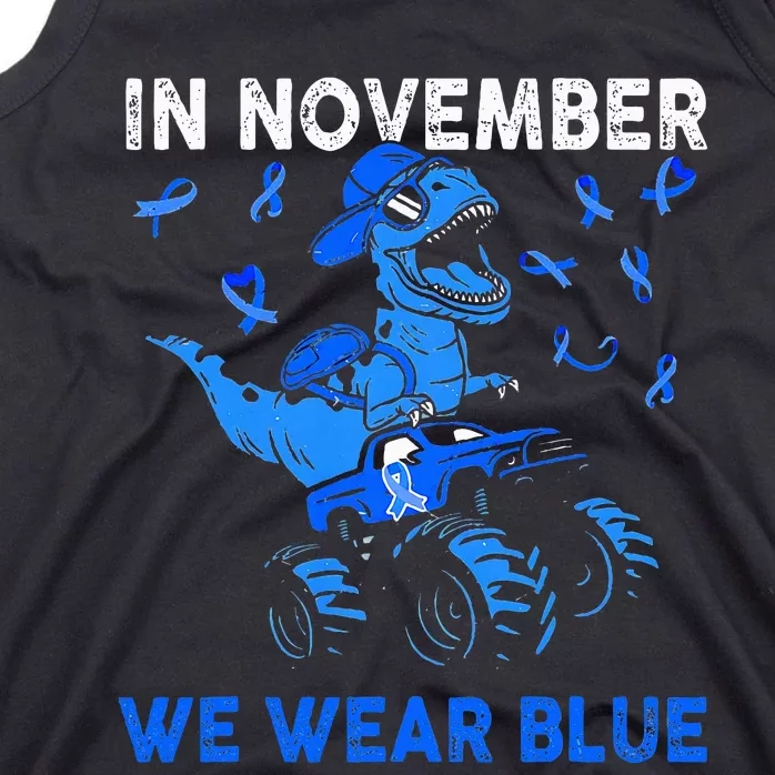 In November We Wear Blue Ribbon Diabetes Awareness Tank Top