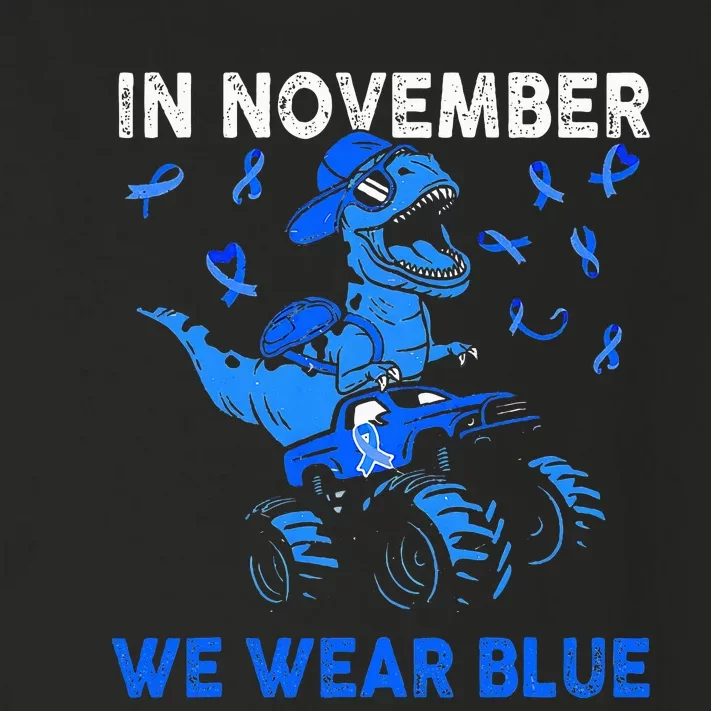 In November We Wear Blue Ribbon Diabetes Awareness Toddler Long Sleeve Shirt