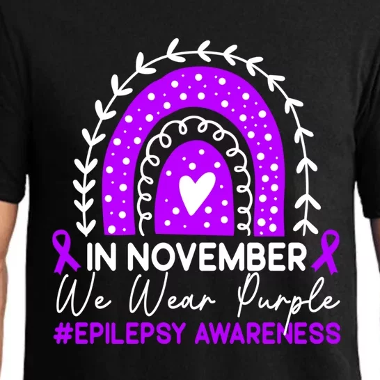 In November We Wear Purple Epilepsy Awareness Month Gift Pajama Set