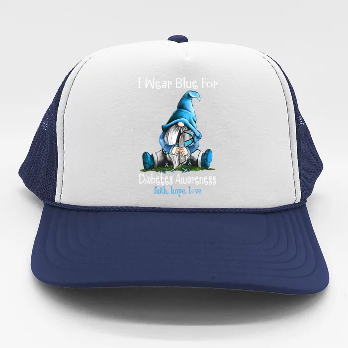 In November We Wear Blue Gnomes T1D Diabetes Awareness Trucker Hat