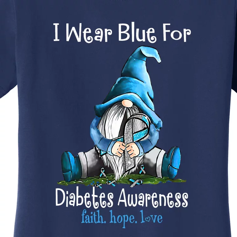 In November We Wear Blue Gnomes T1D Diabetes Awareness Women's T-Shirt