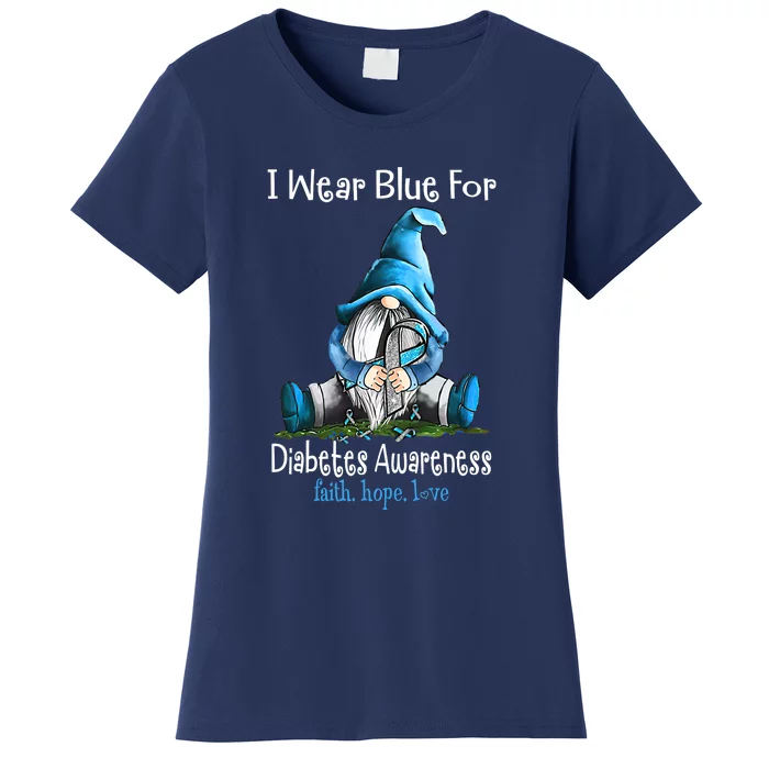 In November We Wear Blue Gnomes T1D Diabetes Awareness Women's T-Shirt