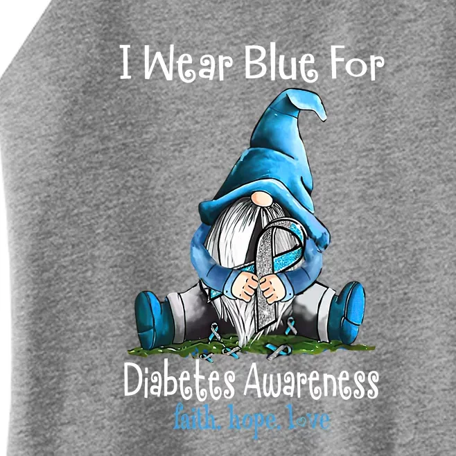 In November We Wear Blue Gnomes T1D Diabetes Awareness Women’s Perfect Tri Rocker Tank