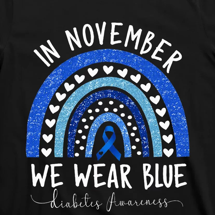 In November We Wear Blue Diabetes Awareness T-Shirt