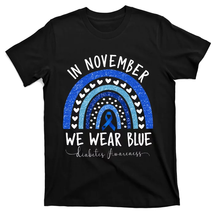 In November We Wear Blue Diabetes Awareness T-Shirt