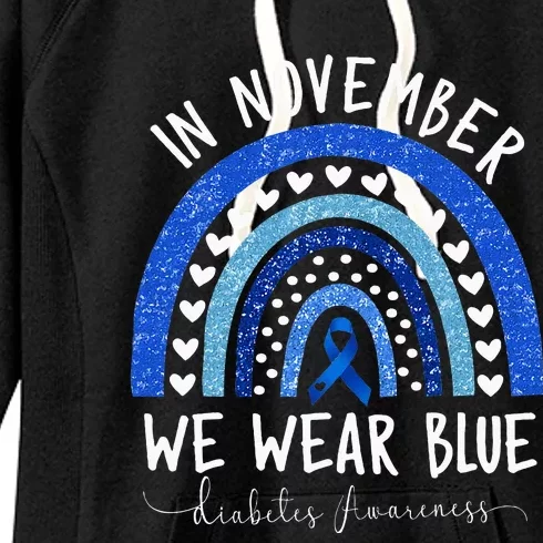 In November We Wear Blue Diabetes Awareness Women's Fleece Hoodie