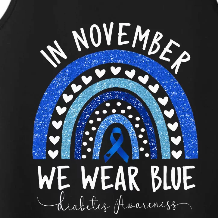 In November We Wear Blue Diabetes Awareness Performance Tank