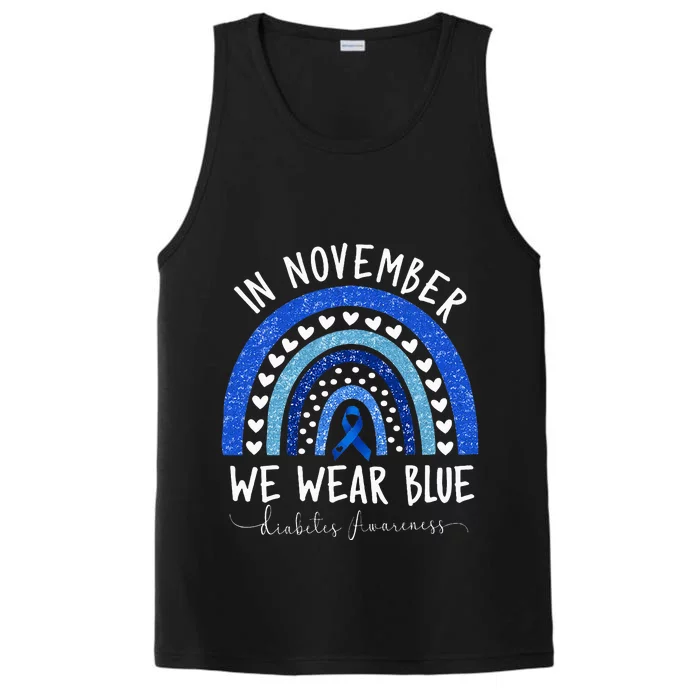 In November We Wear Blue Diabetes Awareness Performance Tank