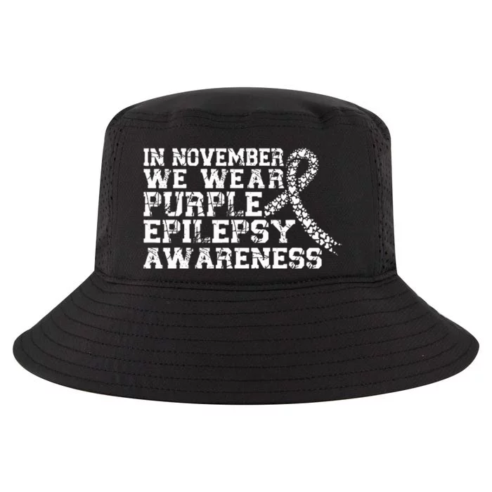 In November We Wear Purple Epilepsy Awareness Month Cool Comfort Performance Bucket Hat