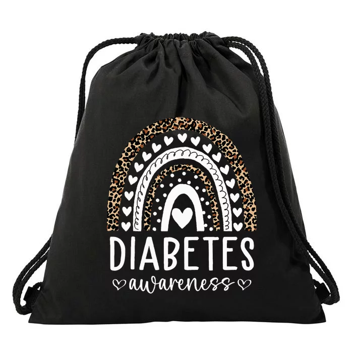 In November We Wear Blue Diabetes Awareness Month Drawstring Bag