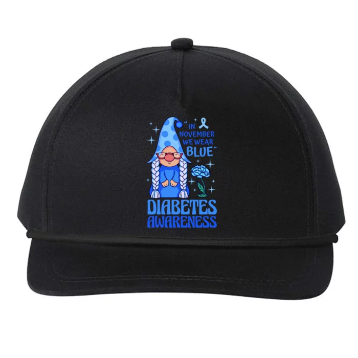 In November We Wear Blue For Diabetes Awareness Snapback Five-Panel Rope Hat