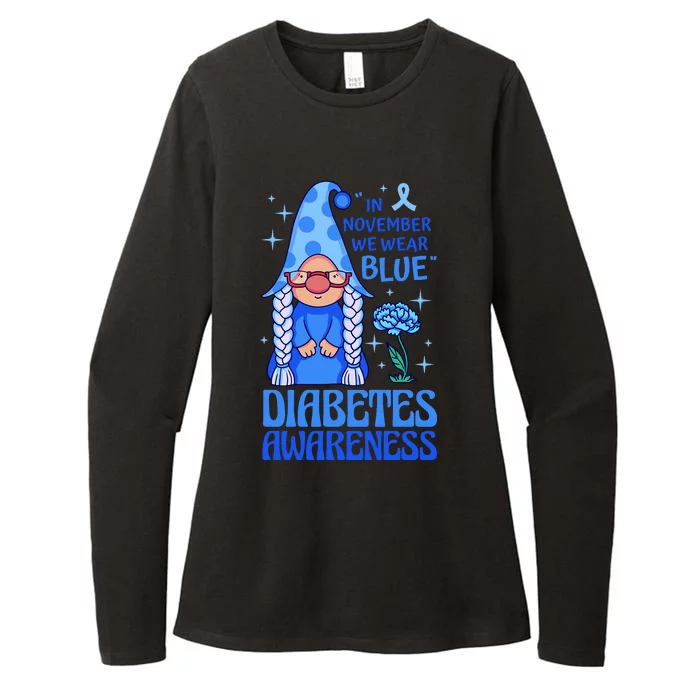 In November We Wear Blue For Diabetes Awareness Womens CVC Long Sleeve Shirt