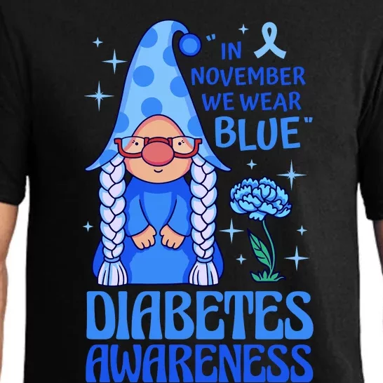 In November We Wear Blue For Diabetes Awareness Pajama Set