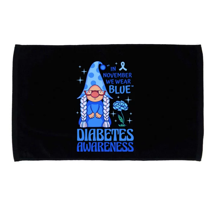 In November We Wear Blue For Diabetes Awareness Microfiber Hand Towel