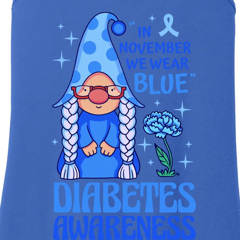 In November We Wear Blue For Diabetes Awareness Ladies Essential Tank