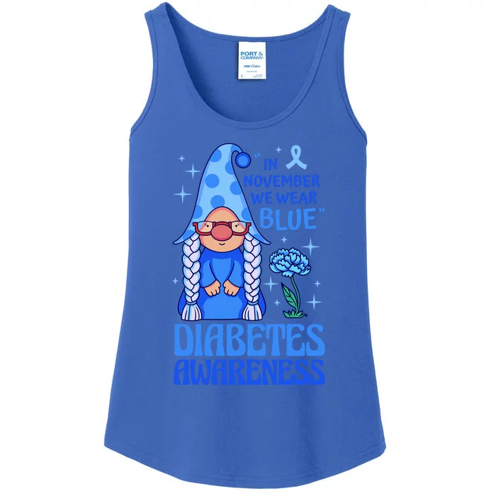 In November We Wear Blue For Diabetes Awareness Ladies Essential Tank