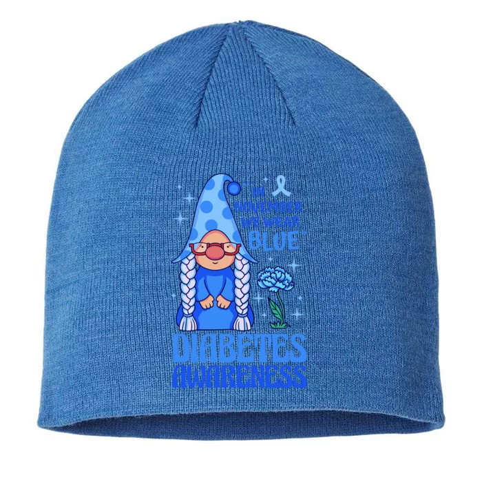 In November We Wear Blue For Diabetes Awareness 8 1/2in Sustainable Knit Beanie