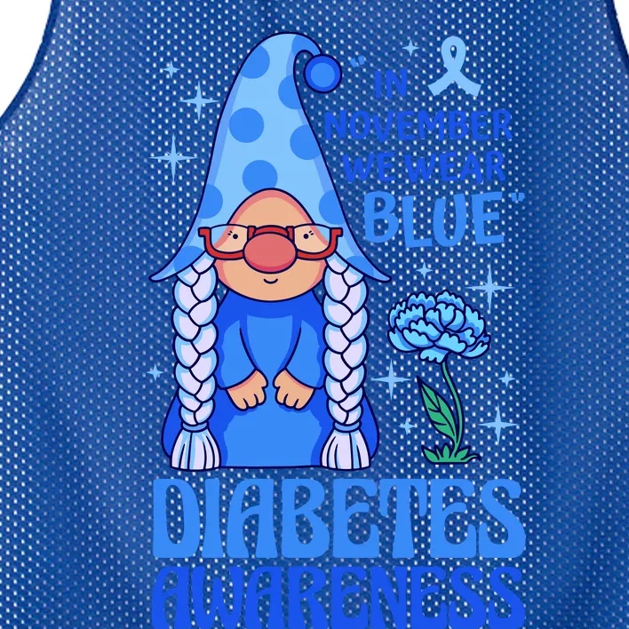 In November We Wear Blue For Diabetes Awareness Mesh Reversible Basketball Jersey Tank