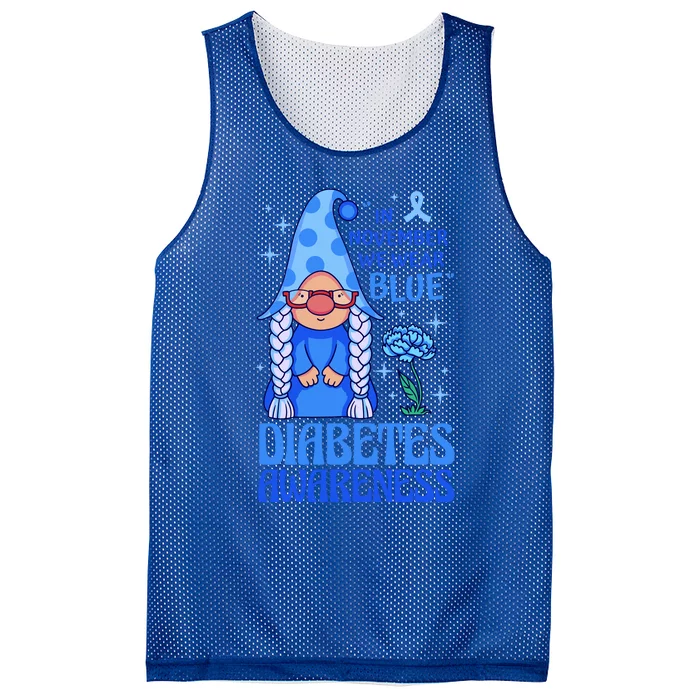 In November We Wear Blue For Diabetes Awareness Mesh Reversible Basketball Jersey Tank