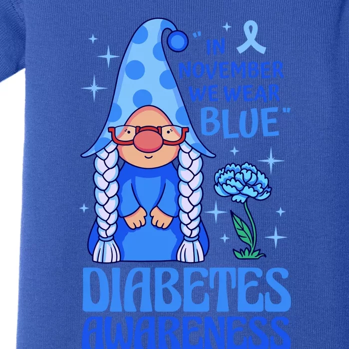 In November We Wear Blue For Diabetes Awareness Baby Bodysuit