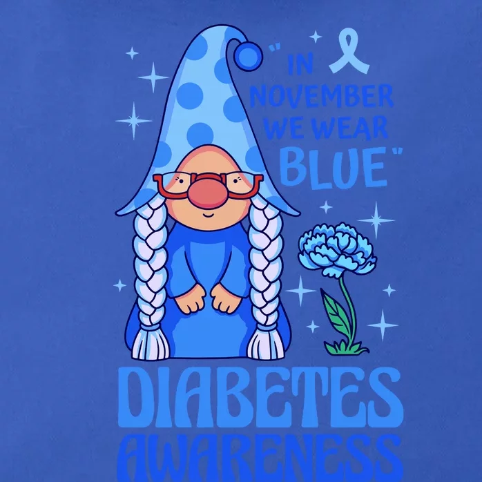 In November We Wear Blue For Diabetes Awareness Zip Tote Bag