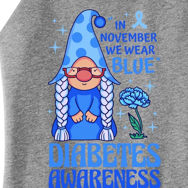 In November We Wear Blue For Diabetes Awareness Women’s Perfect Tri Rocker Tank