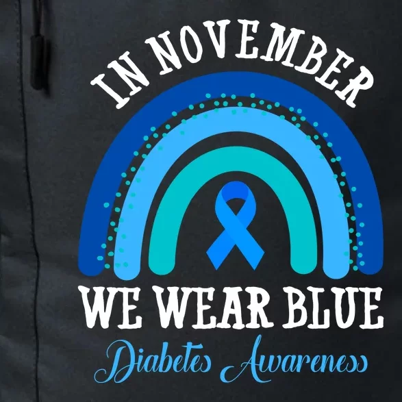 In November We Wear Blue Diabetes Awareness Rainbow Daily Commute Backpack