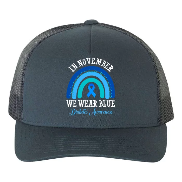 In November We Wear Blue Diabetes Awareness Rainbow Yupoong Adult 5-Panel Trucker Hat