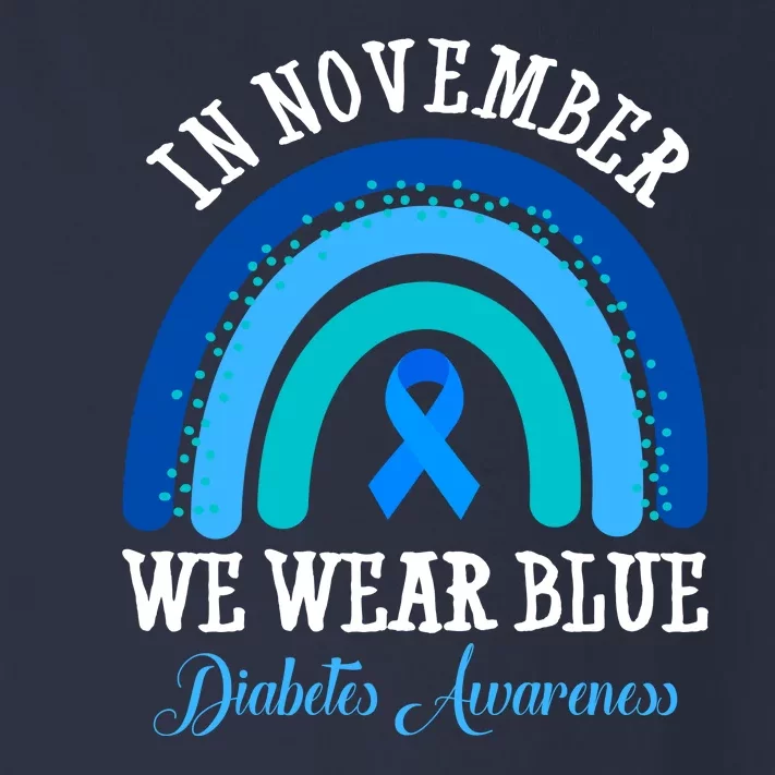 In November We Wear Blue Diabetes Awareness Rainbow Toddler Long Sleeve Shirt