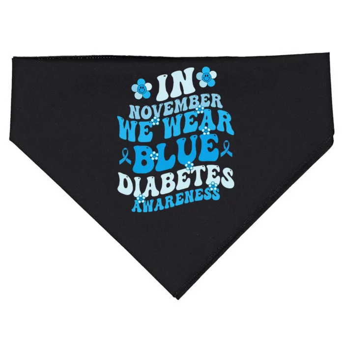 In November we Wear Blue Diabetic Diabetes Awareness USA-Made Doggie Bandana