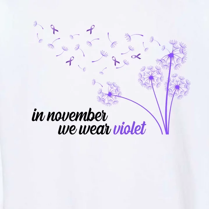 In November We Wear Violet Alzheimer Awareness Garment-Dyed Sweatshirt